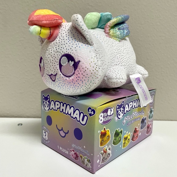 Aphmau MeeMeow Rainbow Unicorn Cat Rare Plush - Picture 1 of 9